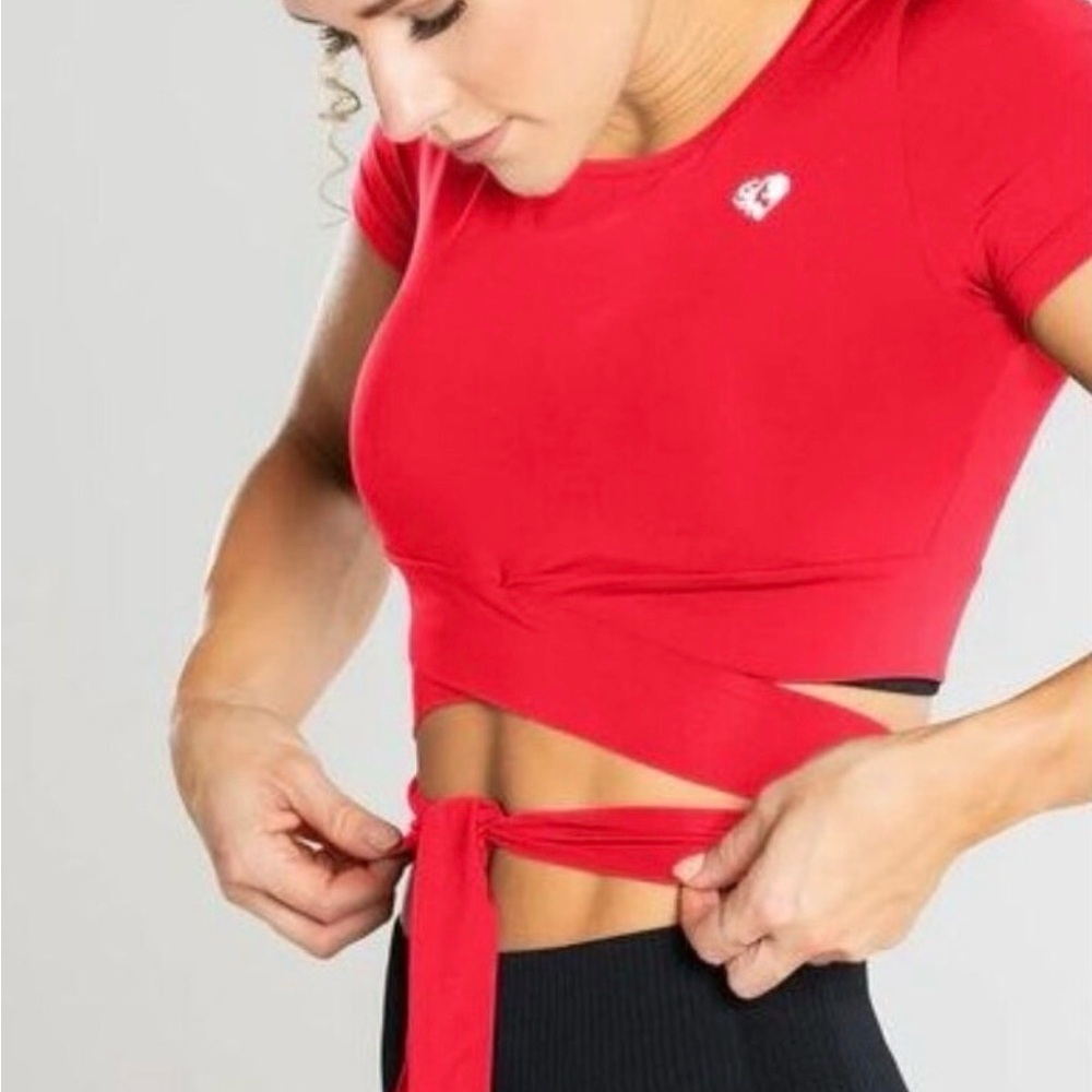 Women’s Best Red Wrap Crop Top